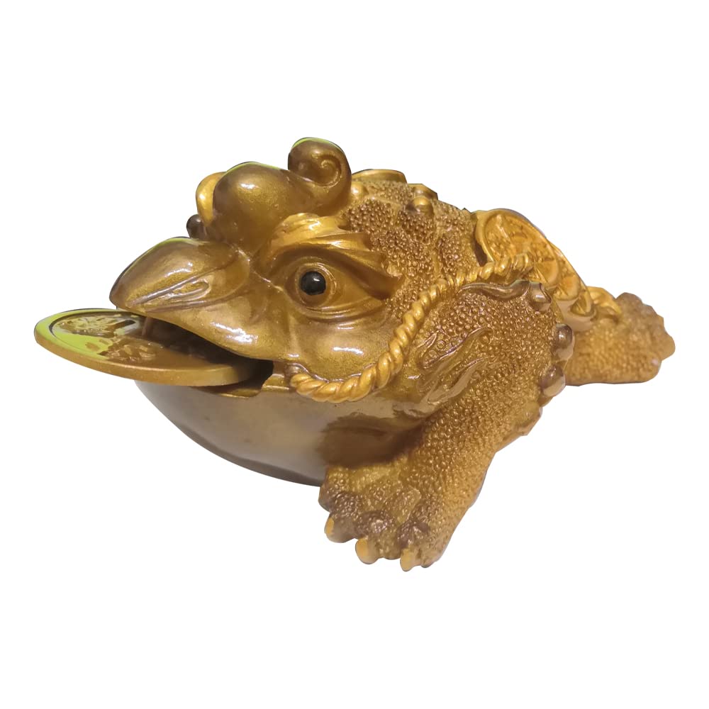 Buy CHENSHUO Lucky Toad Ornament Three Legged Golden Toad Resin